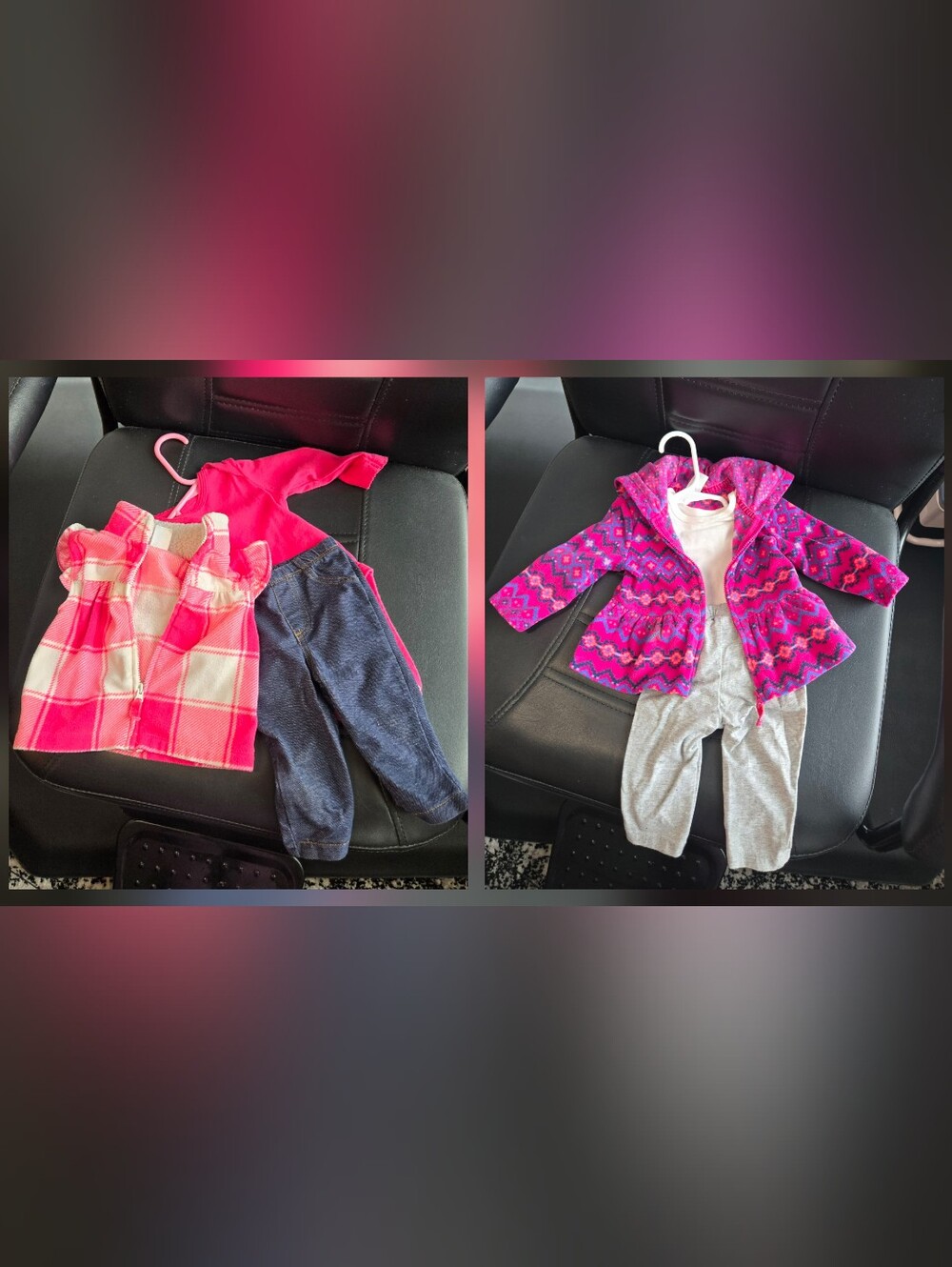 2 Carter's Pink  3 Pc. Sets Bundle